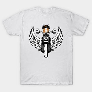 English diseño de cobaya en viaje cerca en moto en venta guinea pig design on trip near by motorcycle for sale T-Shirt